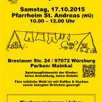 Kinderkleidermarkt Plakat 17.10.2015